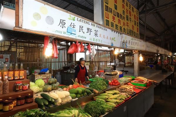 吉安黃昏市場的野菜市集，是花蓮市場的一大特色。