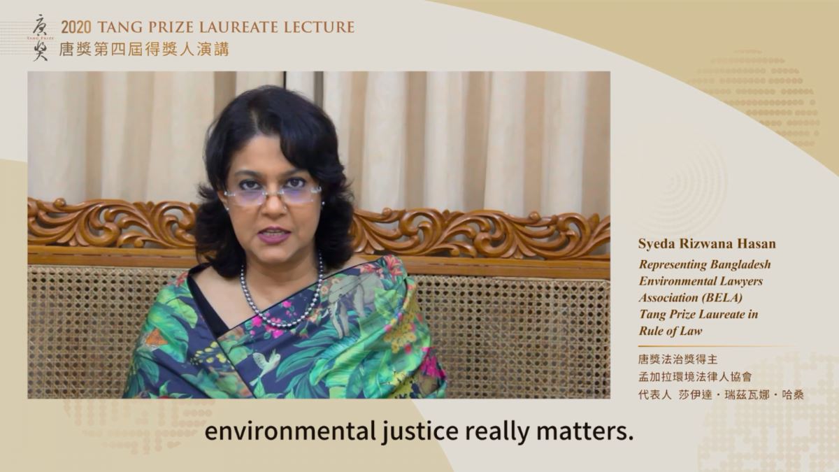 2020 Tang Prize Laureate in Rule of Law Lecture—Bangladesh Environmental Lawyers Association (BELA)