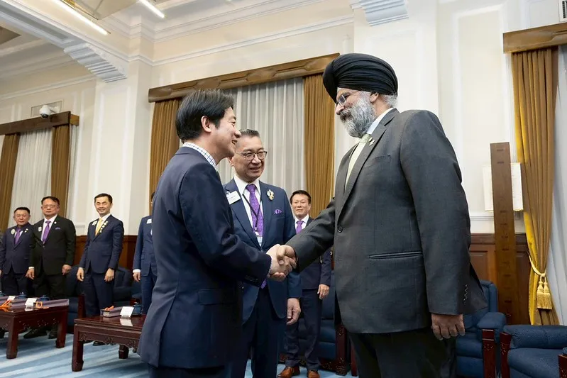賴清德總統4月3日下午接見「國際獅子會國際總會長辛格（A.P. Singh）」