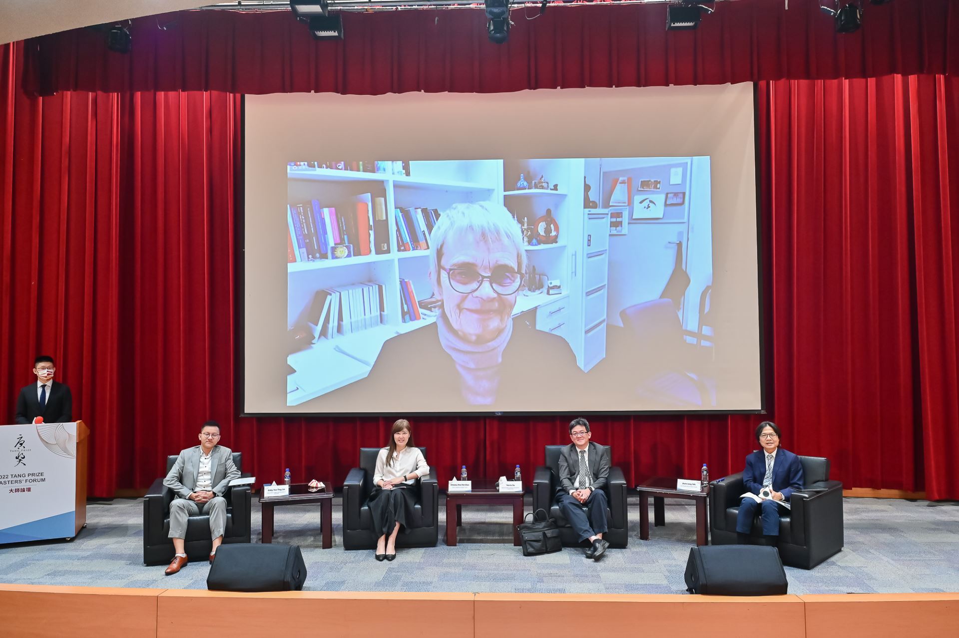 Recipient of 2022 Tang Prize in Rule of Law Professor Cheryl Saunders participates via videoconference