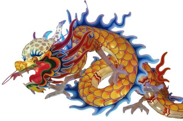 Wu’s “Flying Dragon in the Sky,” a traditional-style “long dragon” lantern, is part of the Beigang Cultural Center’s permanent collection.