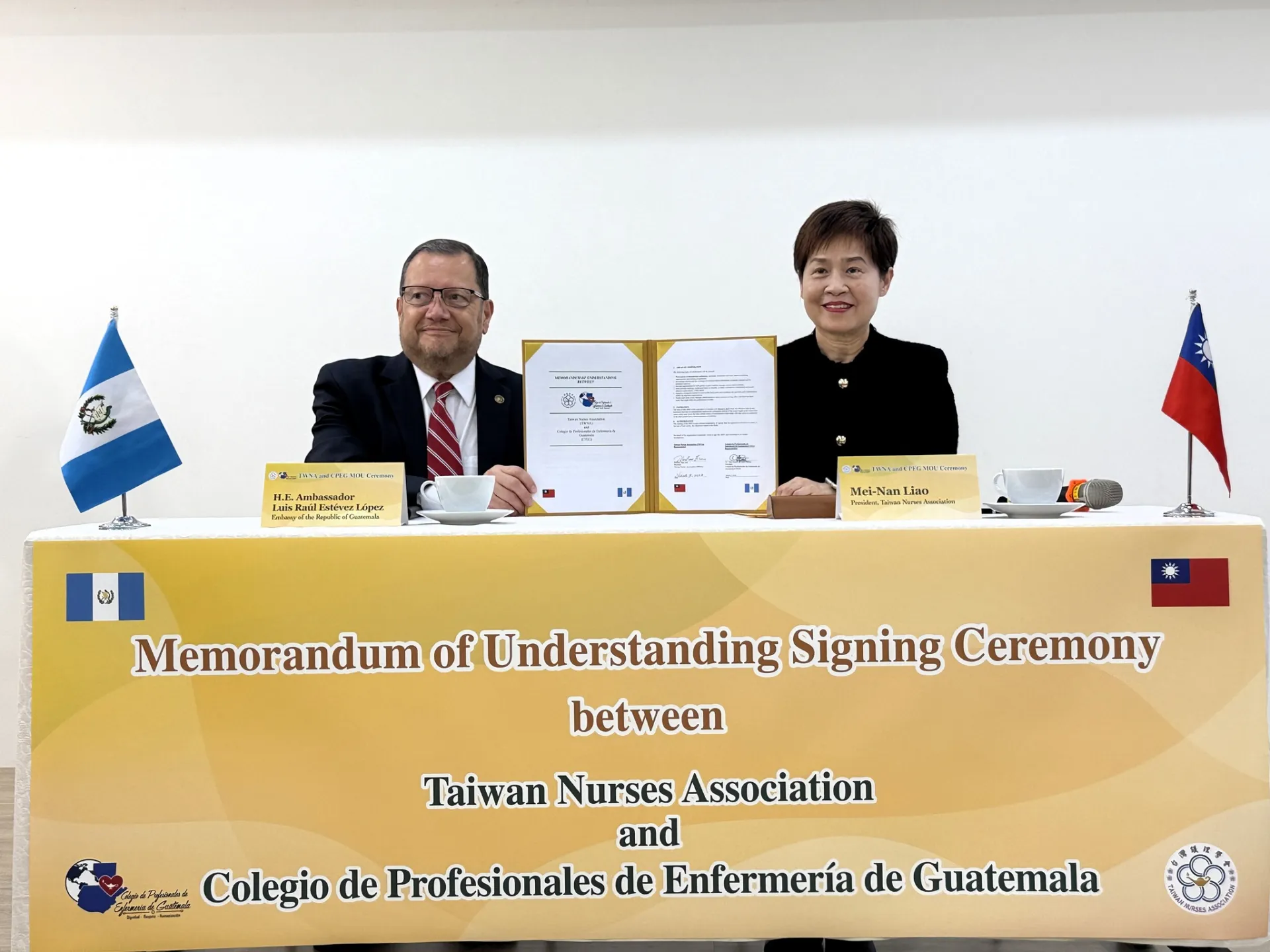 台灣護理學會與瓜地馬拉護理學院簽署MOU