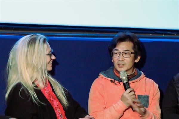 Director Wei Te-sheng and Birna Hafstein, chair of the Icelandic Actors’ Association, take part in a Q&A panel discussion in 2019. (photo by Joe Chen)
