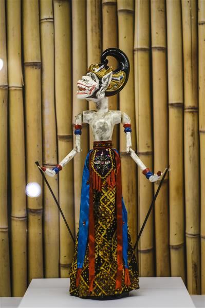 印尼爪哇杖頭傀儡戲偶「哈努曼」。
