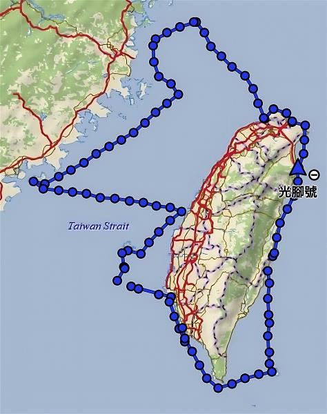 2024「攜手共創,航向蔚藍」計畫的航海路線。
