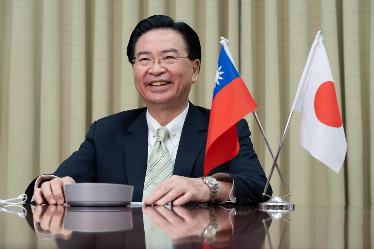 吳釗燮部長參加「日本外國特派員協會」國際視訊記者會情形。