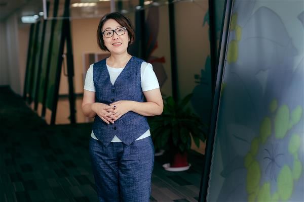 Sue Wang says that the Taiwanese cultural program at the Paris Olympics seeks to convey the message that Taiwan’s social harmony is founded upon mutual understanding and toleration. (photo by Lin Min-hsuan)