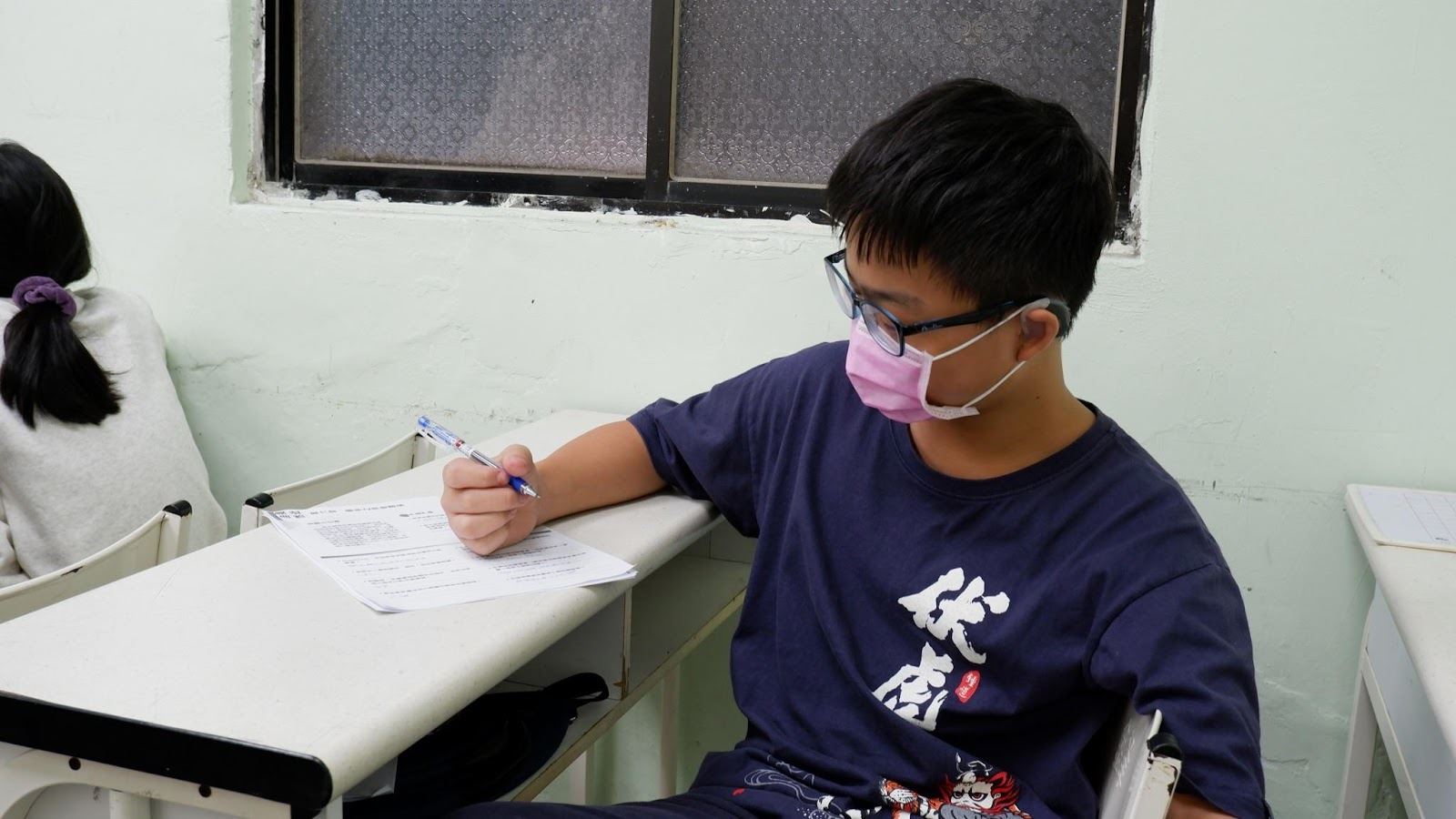 聽障生參加國文課程。攝影／張芷馨