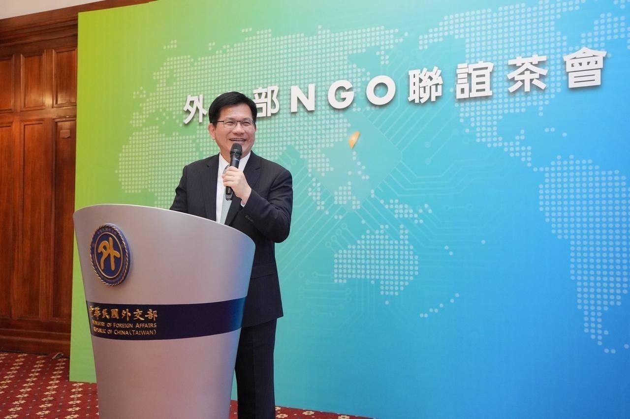 外交部長林佳龍致歡迎詞。
