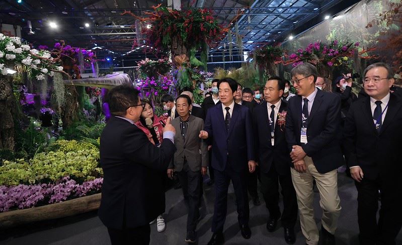 賴清德副總統3月3日上午前往臺南出席「2023臺灣國際蘭展開幕典禮」