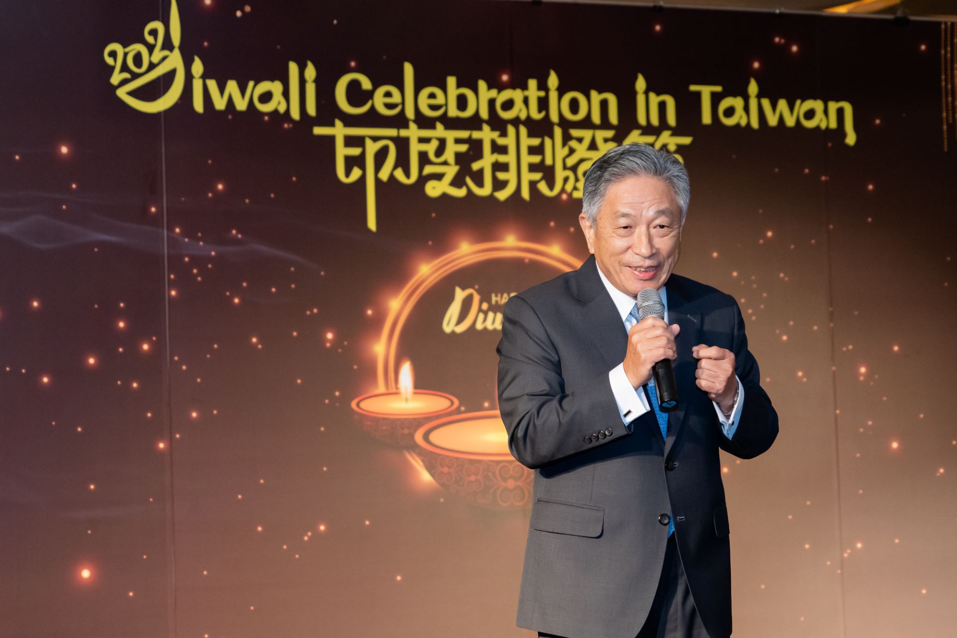 田次長於「2021年印度排燈節晚會」致詞。