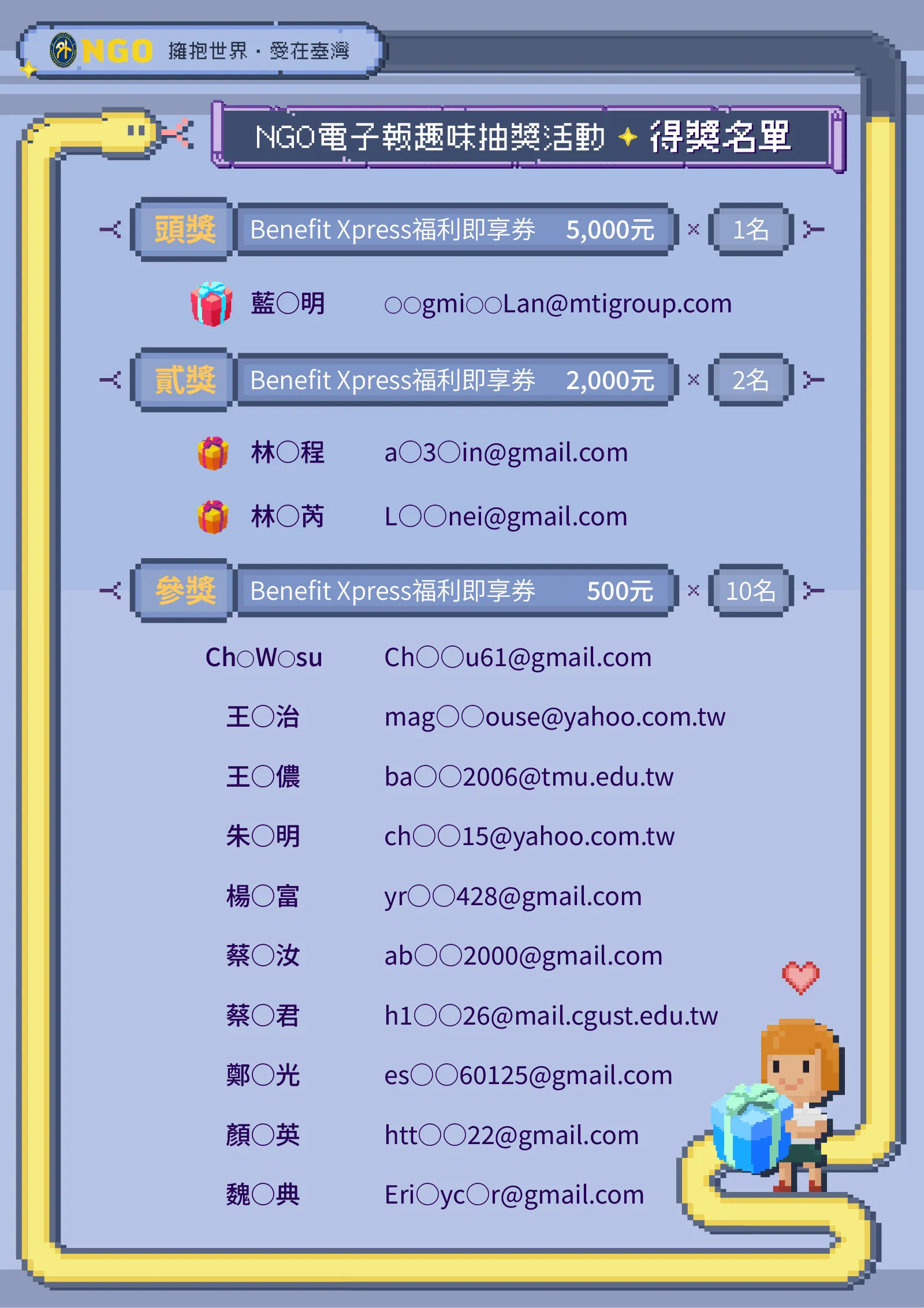 得獎名單