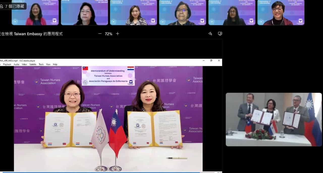 Taiwan Nurses Association signs MOU with Paraguayan Nursing Association