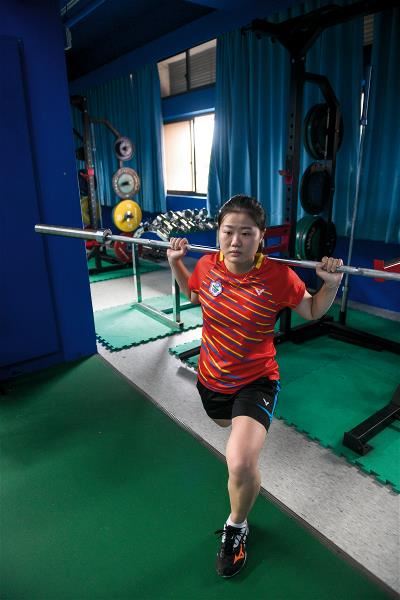 沈彥汝為2022年在巴西舉行的聽障奧運專心訓練。