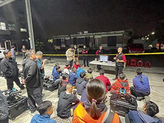 The National Fire Agency offers advanced classes at its training center in Nantou County to enhance drone operators’ capabilities. （Courtesy of National Fire Agency）