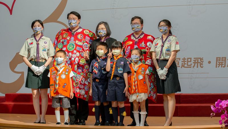 蔡英文總統昨（24）日上午出席「中華民國童軍總會第27屆理事長暨理監事就職典禮」