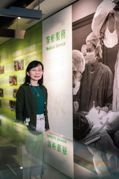 彰基海外醫療中心執行長高小玲，清楚定位彰基在智慧醫療的強項，形塑台灣醫衛國家品牌。（林旻萱攝）