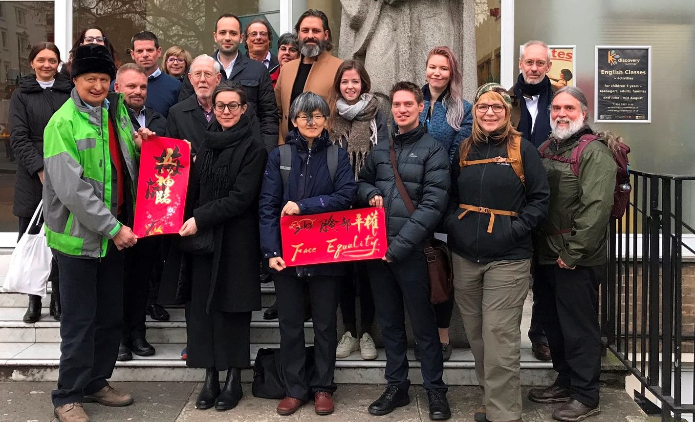 陽光於2019年3月至倫敦參與FEI會員大會,與14國會員分享台灣經驗。