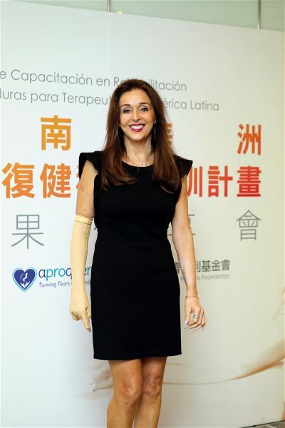 尼加拉瓜兒童燒傷協會理事長Vivian Pellas，以感同身受的心創辦協會，致力提升中南美洲燒傷醫療的品質。 （林格立攝）